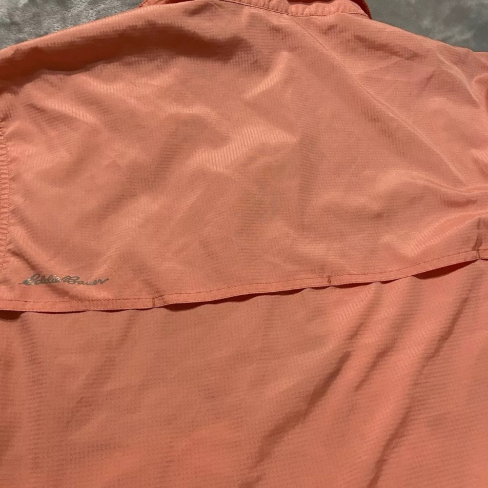 Eddie Bauer Outdoor Fishing/Hiking Vented  Button Up Shirt Men’s XL coral - Picture 3 of 10